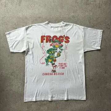 90s 세뇨르 프로그스 기업 티셔츠 화이트 L
