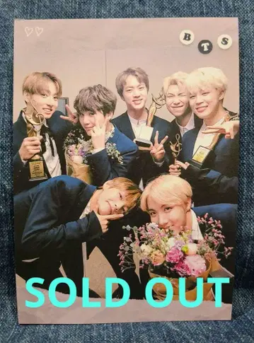 재고 2개. BTS 올 메모장 20매 한국제 제작자