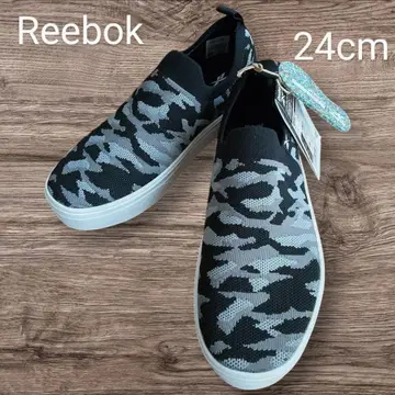 미사용 새상품 택 포함 리복 카모 패턴 카모플라쥬 슬립온 24cm