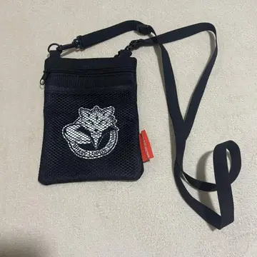 블랙 메쉬 파우치 자수 로고 토시바 럭비 스포츠 핸드폰 파우치