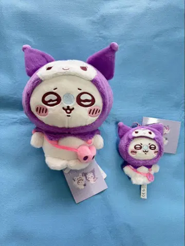 산리오 치이카와 (먼작귀) 모몽가 쿠로미 봉제 인형 마스코트 키링