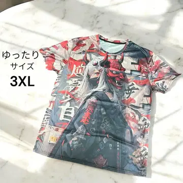 애니메이션 캐릭터 티셔츠 3XL