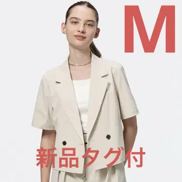 GU 지유 하프 슬리브 자켓 Z+E M 내추럴 화이트