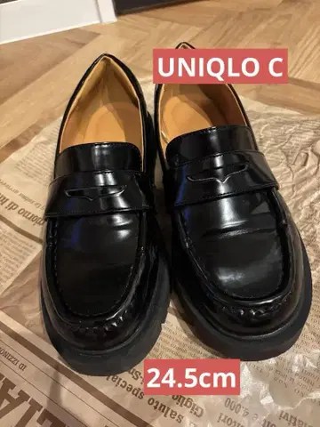 유니클로 C 블랙 네이비 느낌 터치 로퍼 블랙 24.5cm