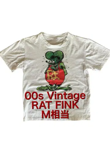 00s 빈티지 RAT FINK 랫 핀크 티셔츠 M xpv