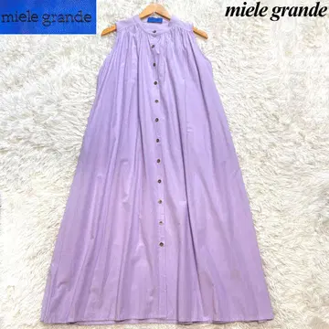 miele grande 미엘레 그란데 롱 원피스 퍼플 린넨 혼방