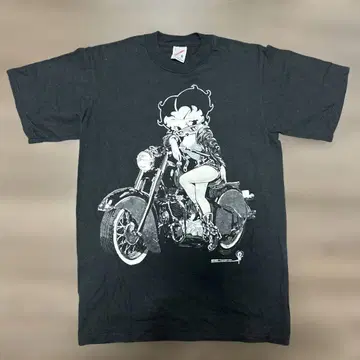 90s BETTY BOOP 모터 사이클 클럽 티셔츠 USA제