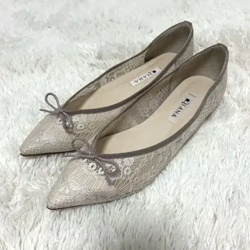 새상품급 DIANA 레이스 발레 슈즈 25cm 스틸레토 에스파풍