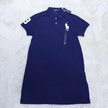 새상품 폴로 랄프 로렌 빅 포니 피케 셔츠 원피스 L