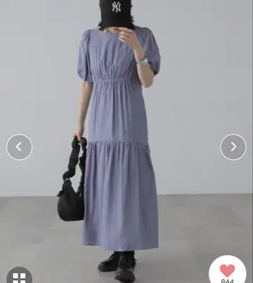 라벤더 티셔츠 원피스 반팔 허리 리본 포함