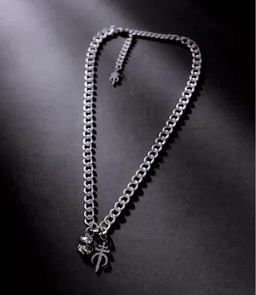 dropdead 테디 로고 실버 체인 목걸이 참 포함