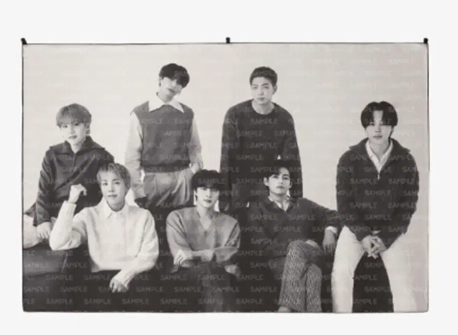 Sealed) Bts Monochrome Fabric Poster