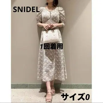 스나이델 SNIDEL 바리에 프린트 원피스 0 사이즈 새상품급