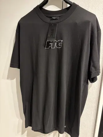 미사용 새상품 FTC 티셔츠 L 블랙 자수 로고