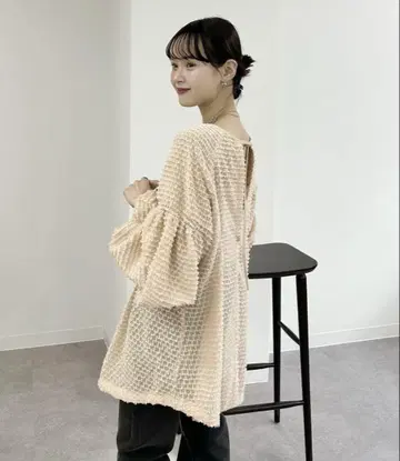mystic 프린지 쉐이프 튜닉 베이지