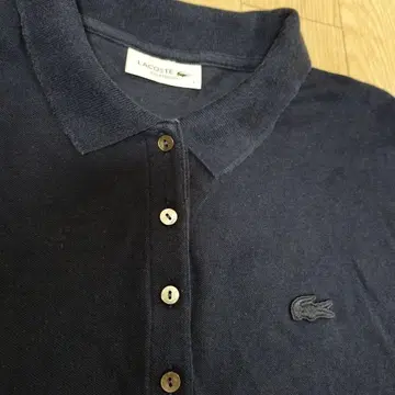LACOSTE 릴랙스 핏 피케 셔츠 L 다크 네이비