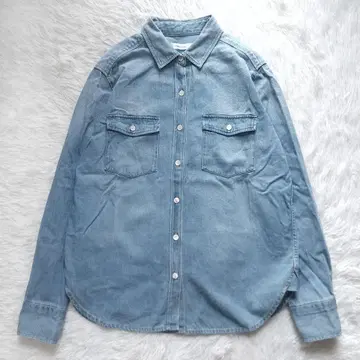 23구 denim 데님 셔츠 코튼 40 빅 사이즈