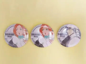 WJ50주년전 BLEACH 블리치 캔뱃지 우루키오라 오리히메 3개 세트