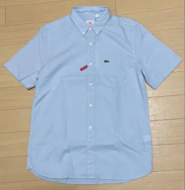 미사용 라코스테 라이브 Lacoste L!VE 셔츠 버튼 다운 반팔