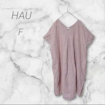 HAU 클래스카 핑크 슬리브리스 튜닉 F 린넨 100%