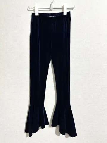 00s BEWARE 네이비 벨로아 플레어 팬츠 원사이즈