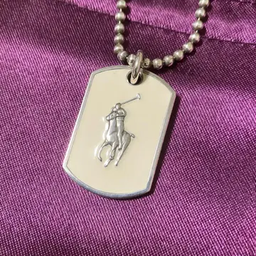 Ralph Lauren 로고 도그 태그 목걸이