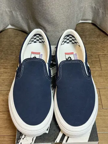 반스 스케이트 슬립온 팝 쿠시 네이비 27.5cm