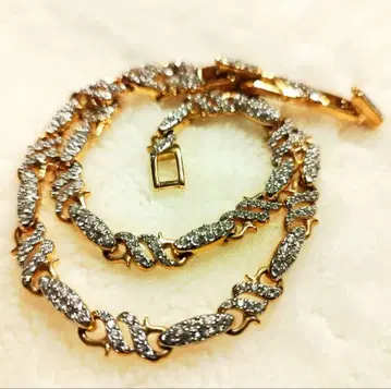 스와로브스키 SWAROVSKI 골드 큐빅 목걸이