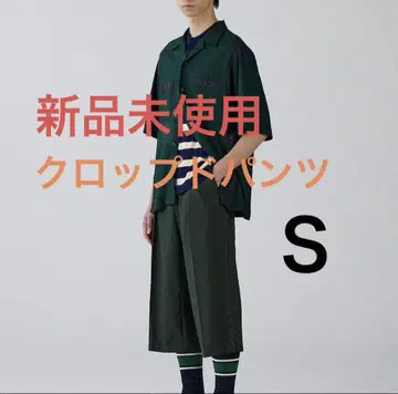 정가 3,990엔 rokh 크롭 팬츠 다크 그린 S