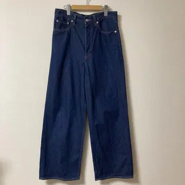 리바이스 와이드 레그 데님 다크 블루