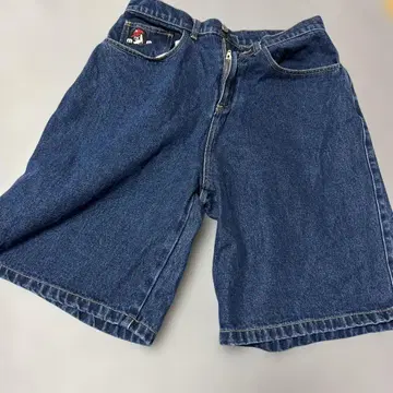 (새상품급) 센티미터 와이드 데님 하프 팬츠
