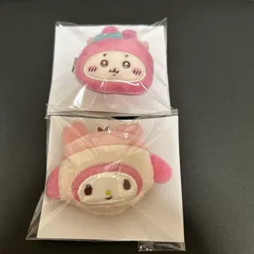 치이카와 산리오 시크릿 헤어 클립 마이멜로디 게 헌책방 세트
