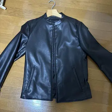 NANO UNIVERSE 블랙 가죽 자켓