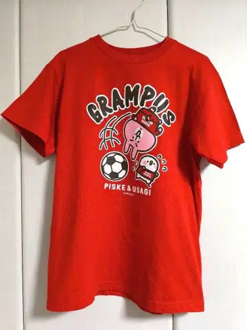 GRAMPUS 카나헤이 PISKE & USAGI 티셔츠 빨간색 사이즈 S