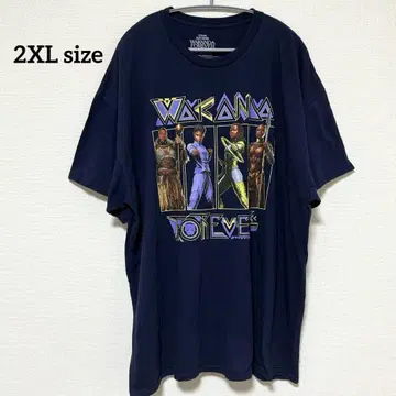마블 블랙 팬서 티셔츠 2XL US 구제 의류 영화 T Y2K