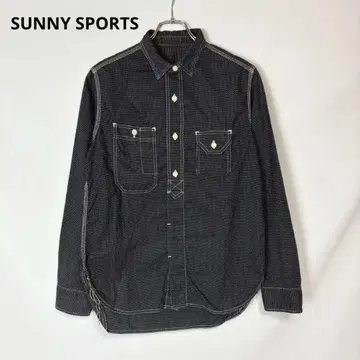 SUNNY SPORTS 가챠 포켓 폴카 도트 워크 셔츠 일본제 S 상당