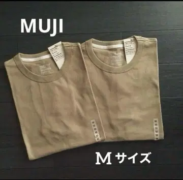 MUJI 무인양품 오가닉 코튼 반팔 티셔츠 2장 M 사이즈