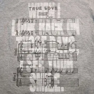 후지이 후미야 TRUE LOVE 악보 음표 기타 코드 30주년 티셔츠