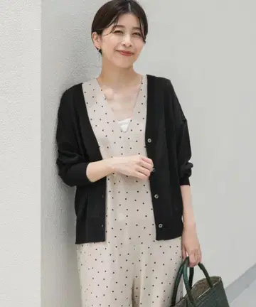 어반 리서치 도어스 린넨 혼방 V넥 숏 가디건 새상품