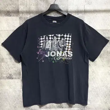 JONAS Brothers 티셔츠 M 블랙 밴딩 티셔츠
