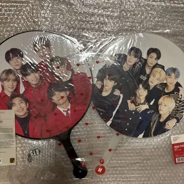 BTS 단체 공식 부채 커버 3개 세트