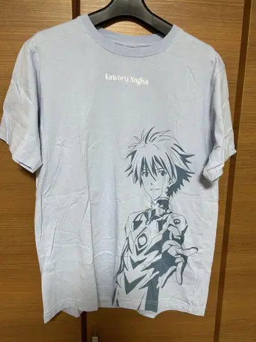 EVANGELION 나기사 카오루 티셔츠 L 사이즈 스카이블루
