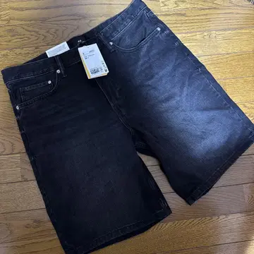H&M 블랙 데님 숏 팬츠 34/36