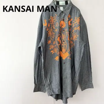 FUN JEANS KANSAI MAN 그레이 데님 셔츠 빅 실루엣