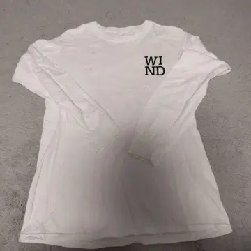 WIND & SEA 로고 긴팔 티셔츠 화이트