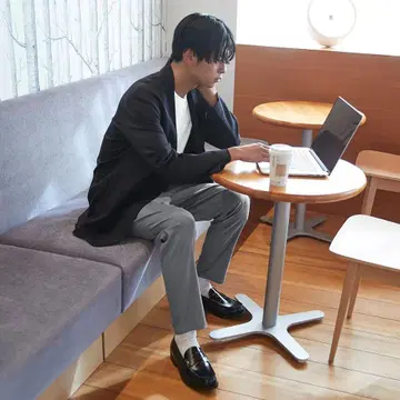 [바디 와일드] 슬림 레그 테이퍼드 드라이 레이온 혼방 스트레치 팬츠