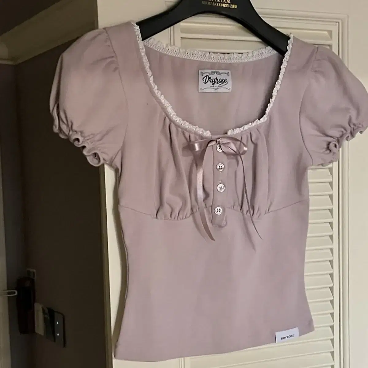 Dry Rose Dorothy Shirring Top Pink (24ver.) #드라이로즈