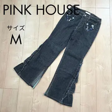 PINK HOUSE 핑크하우스 부츠컷 데님 청바지 자수 슬릿