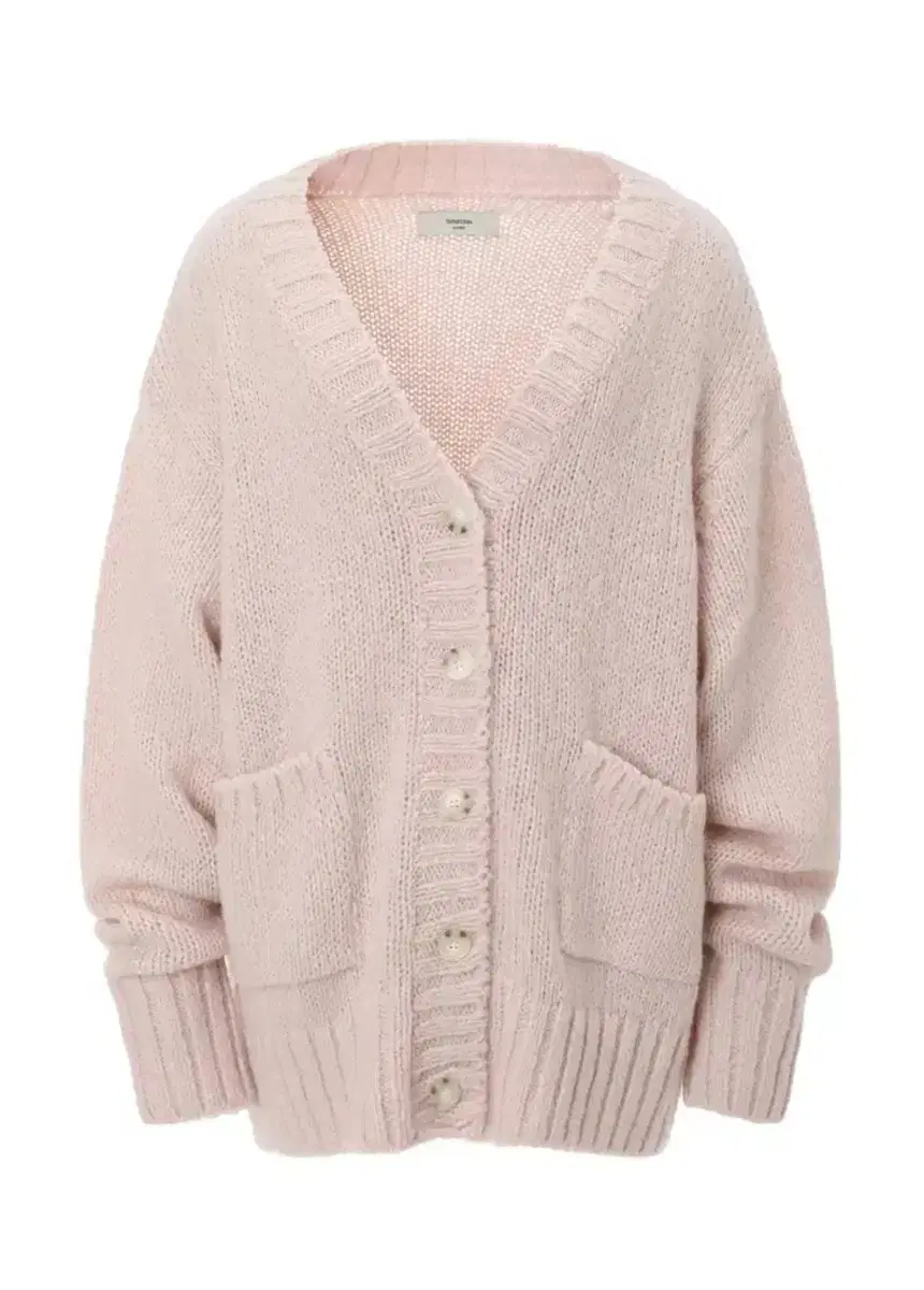 Threetimes Lew loose peanut cardigan, pink