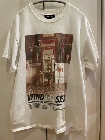 WIND AND SEA 오버 사이즈 티셔츠 화이트